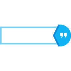 Blue quotes box vector