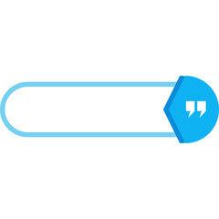 Blue quotes box vector