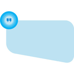 Blue quotes box vector
