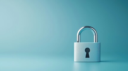 Lock on a Blue Background for Security Concept