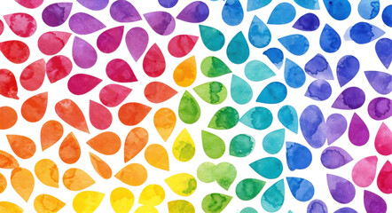 "Vibrant Teardrop Watercolor Mosaic"