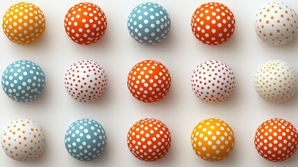 Colorful Polka Dot Spheres Pattern Background Design