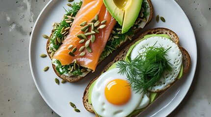 This sentence incorporates elements from the original phrases (egg with vegetables, egg with herbs) and utilizes a selection of the provided words to create a concise and descriptive image