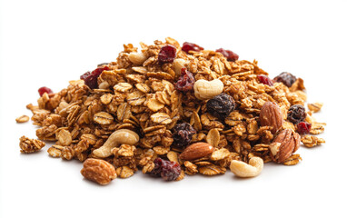 Obraz premium Rustic pile of granola with oats and nuts