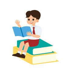Student Read & Studying Book 1