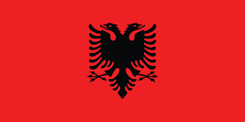 Fototapeta premium Albania National Flag