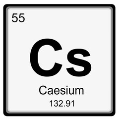 Periodic table of element: caesium