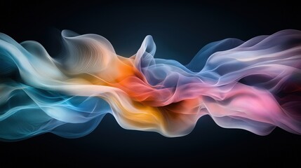 Obraz premium Colorful Waves of Light in Motion