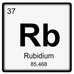 Periodic table of element: rubidium