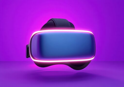 Futuristic Virtual Reality Headset Design Sleek Minimalistic 3D Rendering