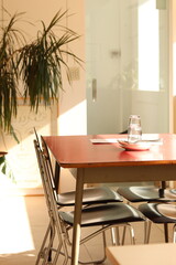 Obraz premium table and chairs in restaurant