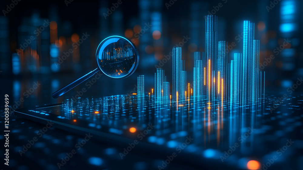Poster magnifying city data graph analysis