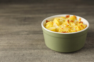 Concept of tasty and delicious homemade food - potato casserole