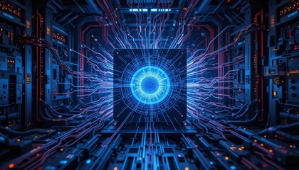 Digital Core: A Futuristic Network Visualization