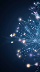 Abstract Light Trails on a Dark Background