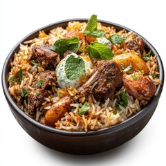 Fototapeta premium Biryani Rice with Spiced Lamb