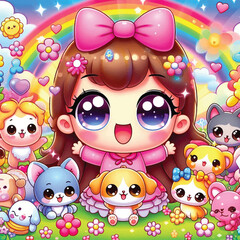 cute poster girl kawaii