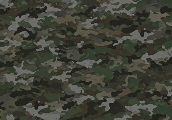 Fototapeta premium Close-up of fabric texture featuring military camouflage pattern, ideal background for military or tactical themes