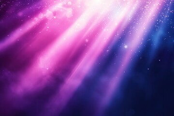 Obraz premium Abstract purple and blue light beams, glowing particles. Ideal for backgrounds, dreamy or magical themes, adding a celestial or spiritual touch to designs.