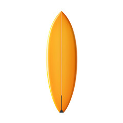A vivid orange surfboard stands upright against a plain background, symbolizing the thrill of surfing and ocean adventures