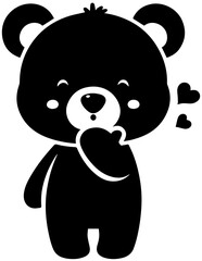 Baby Bear SVG, Bear Vector, Cute Baby Animal Svg, Baby Bear Silhouette, Teddy Bear Clipart, Birthday Svg, Valentine’s Day SVG, Anniversary Svg