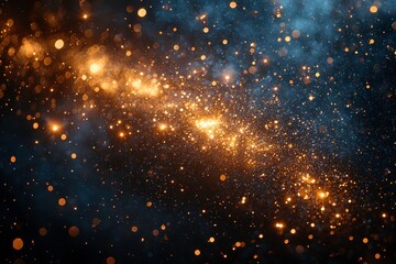 Fototapeta premium Stunning Cosmic Background with Glowing Particles and Stars, a Beautiful Representation of the Universe Filled with Bright Colors and Celestial Light Effects