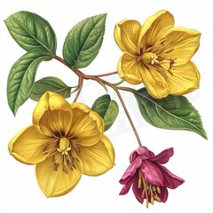 vibrant tulips blooming with green leaves in full spring season nature close up floral garden color bright fresh