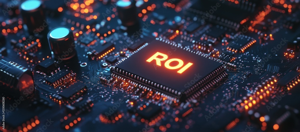 Poster maximizing roi in digital technology insights from electronic components data analysis conceptual in