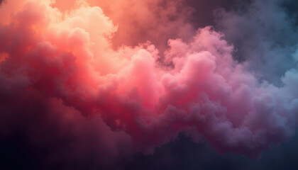Fototapeta premium Dreamy abstract cloud background with vibrant pink and orange hues for creative designs