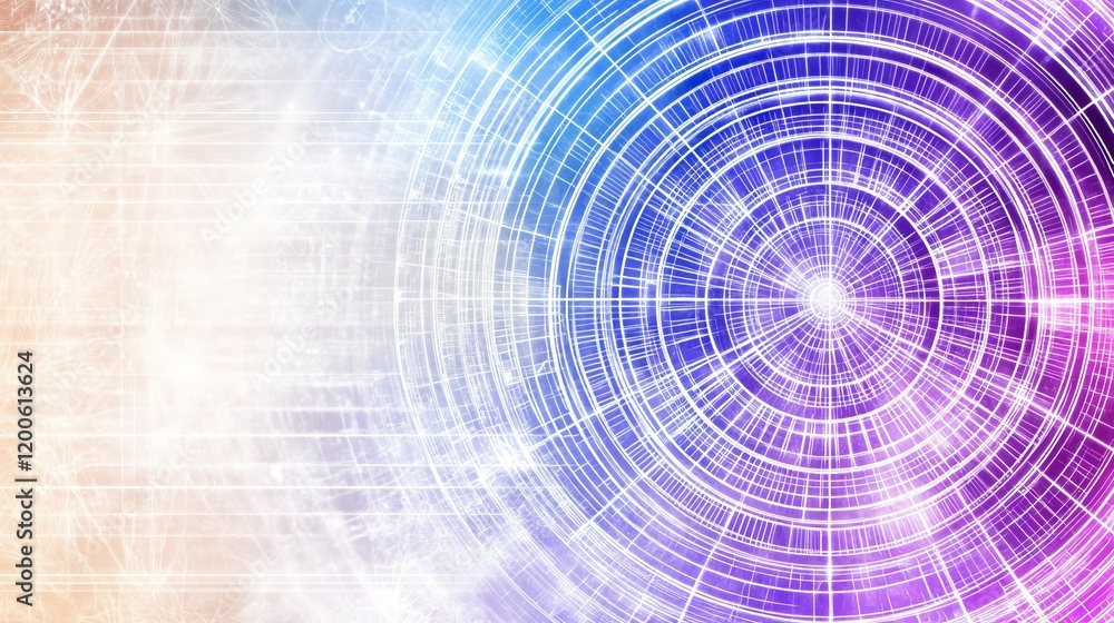 Poster abstract circular data visualization network technology design