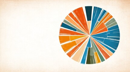 Obraz premium Abstract Circular Data Visualization Chart Graphic