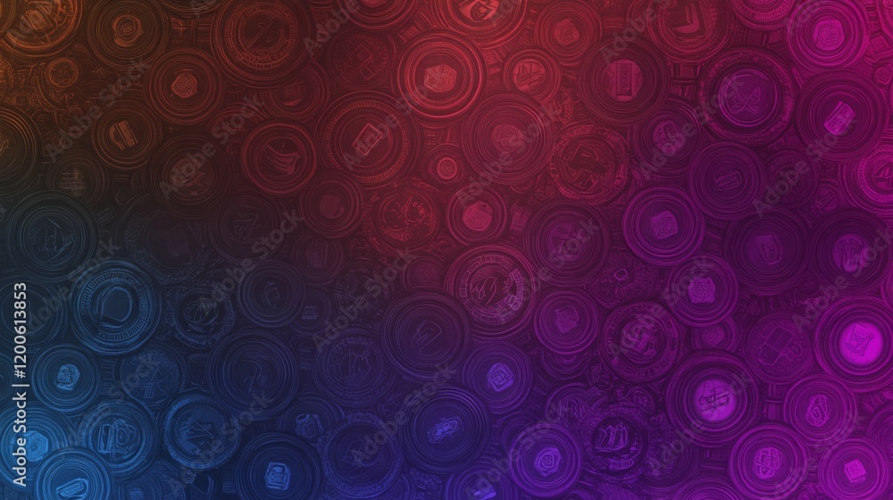 Poster abstract circular pattern gradient background design