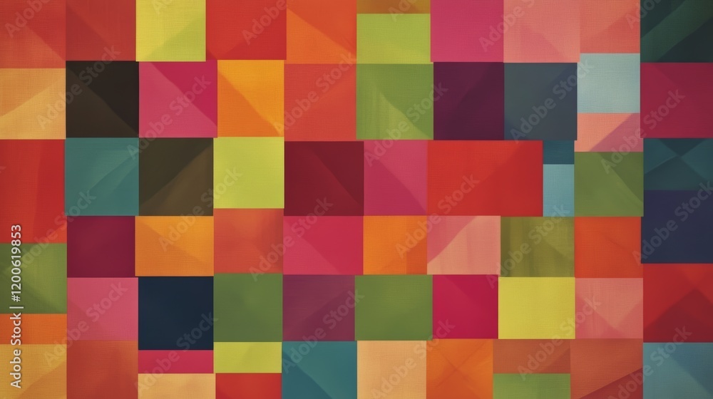Poster abstract geometric colorful square pattern design