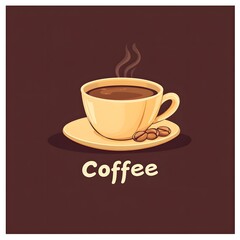 Obraz premium the logo of a coffee shop