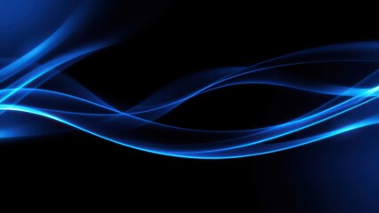 Naklejka premium a close up of a blue smoke wave on a black background, 