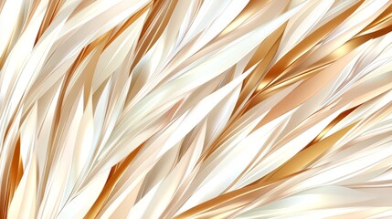 Abstract Golden and White Swirling Lines Design