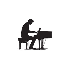 man playing piano