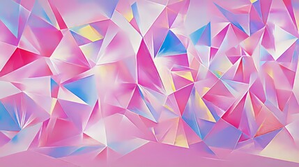 Fototapeta premium Abstract Pink Crystal Geometric Pattern Design