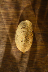 fresh homemade rye bread on a table