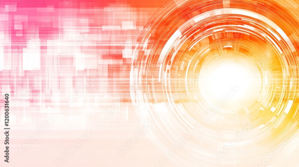 Poster abstract technology background with circular design elements