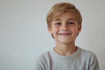 High Quality Visual of Medium Shot of Smiling Modern Boy