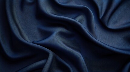 Obraz premium Navy Blue Silk Drapery: Luxurious Texture and Deep Hues