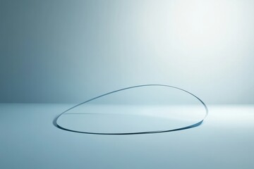 Abstract Glass Form On A Blue Background