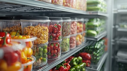 A grocery store with a variety of fruits and vegetables on the shelves. Generative AI