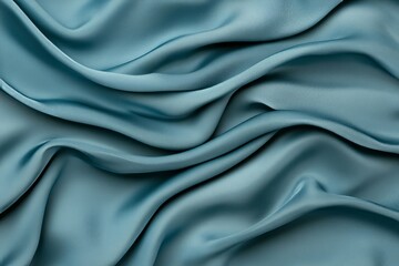 Fototapeta premium Silk Cloth Background, teal satin with natural folds and luminous reflections