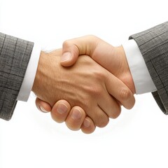A close-up of two hands shaking, symbolizing agreement or partnership.