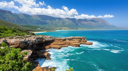 Coastal Mountain and Ocean View