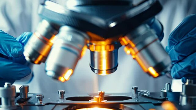 Microscope Research Equipment in Laboratory for Science Exploration