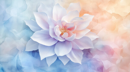 Fototapeta premium pastel color flowers illustration wallpaper background