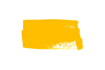 Yellow watercolor background. Artistic hand paint. Isolated on transparent background.
